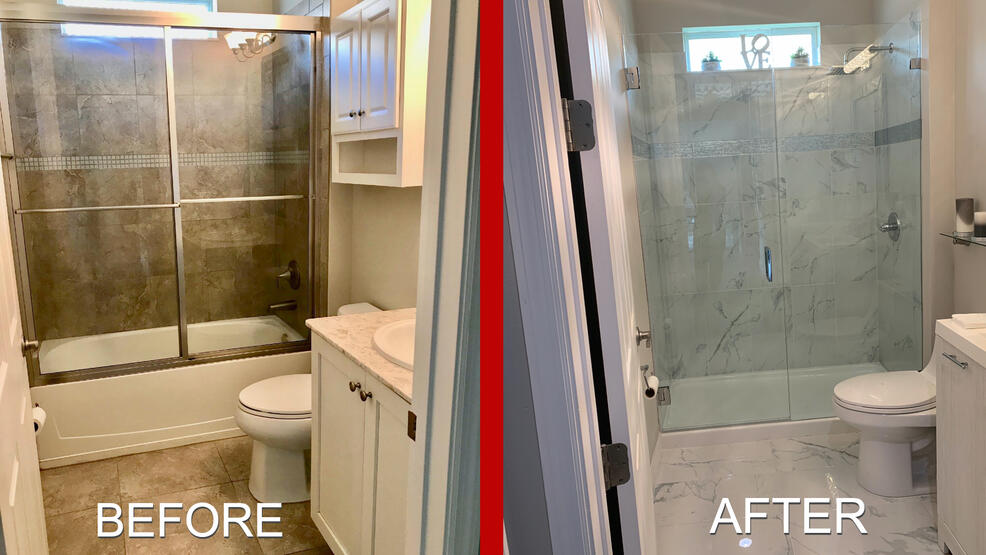Before and After Photos Bathroom Remodeled